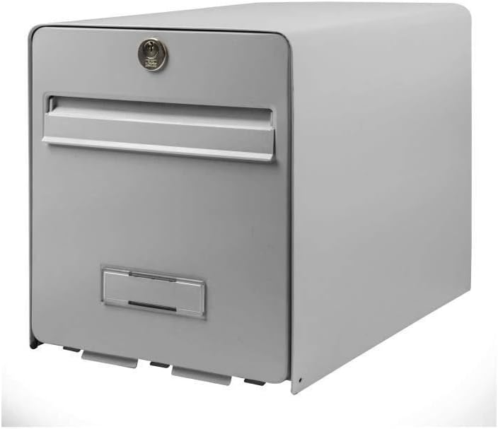BURG-WÄCHTER Briefkasten, zugelassen, La Poste, 2 Türen, 502 g FAVOR, Grau, aus verzinktem Stahl, mi