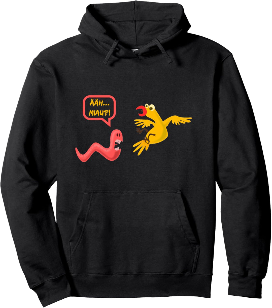 ÄÄH MIA - Lustiges Wurm Vogel Spruch Pullover Hoodie