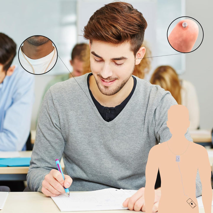 PingaOculto Spion Kopfhörer für Prüfung - Mini Nano Unsichtbare In-Ear Ohrhörer Kabellos Mit Mikrofo