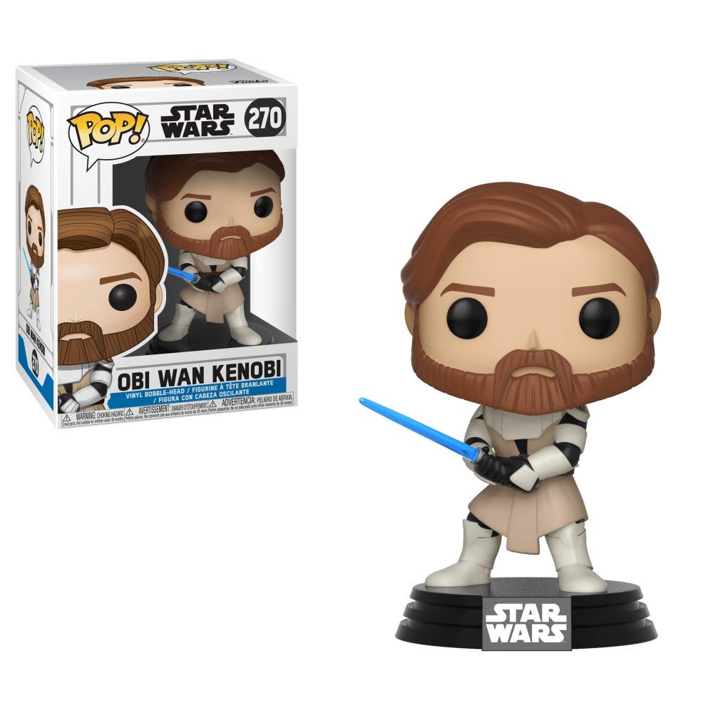 Funko POP! Bobble: Star Wars: Clone Wars: Obi Wan Obi-Wan Kenobi - Vinyl-Sammelfigur - Geschenkidee