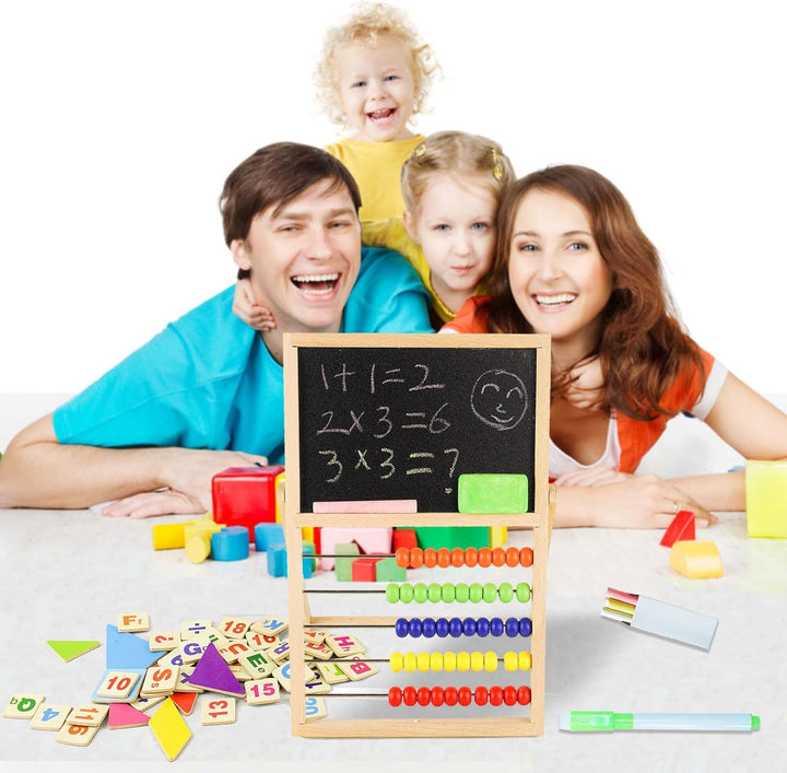 VingaHouse Grundschule Rechenschieber Abakus, Abacus Rechner Kinder Abakus Zählrahmen mit Kreidetafe