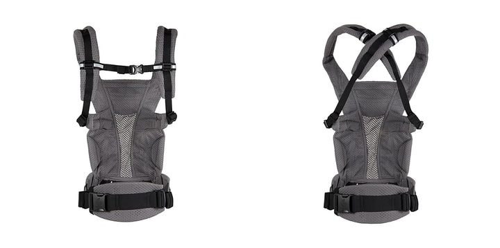 Ergobaby Omni Breeze Babytrage für Neugeborene ab Geburt bis 20kg, 4 Positionen SoftFlex Mesh Ergono