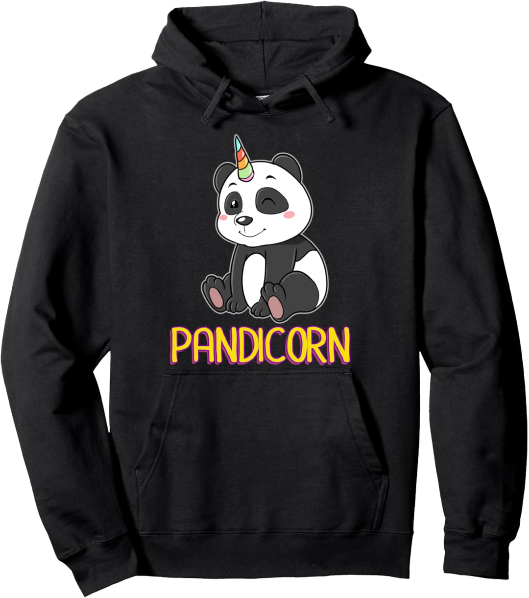 Niedlicher Einhorn Panda Teddy Bärchen Süsser Pandabär Pullover Hoodie