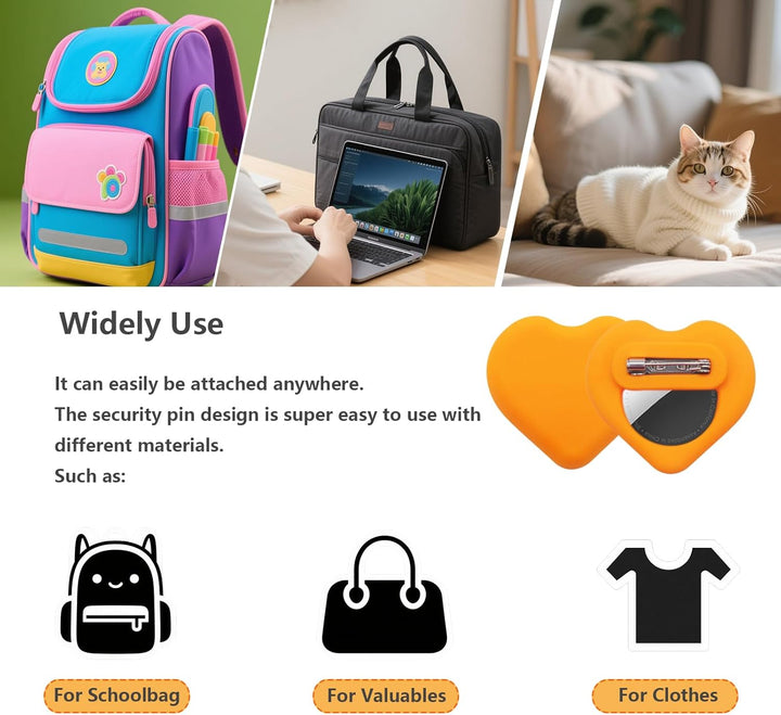 LOSHALL 4er Pack AirTag Halter Versteckte Schutzhülle für Kinder, Anti-Entfernung Silikon Hülle mit