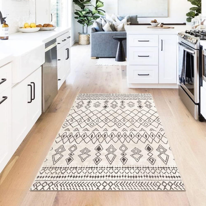 Carvapet Läufer Teppich 90x150cm rutschfest Lang Küchenteppich Waschbar Teppichläufer Weiche Mikrofa