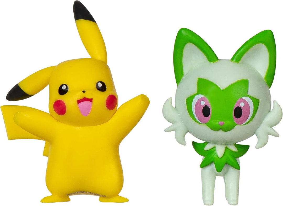 Pokémon PKW3358 - Battle Figure Pack - Pikachu & Felori, offizielle detaillierte Figuren, je 5 cm, P