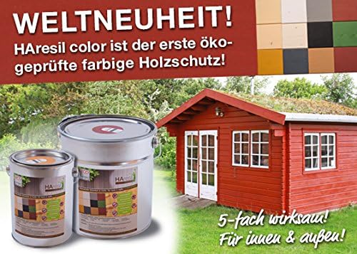 Bio Holzschutz farbig Nussbraun Holzschutzlasur HAresil Color 2kg Eimer Wetterschutzfarbe Dauerschut