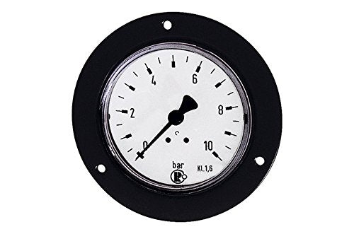 RIEGLER 101895-325/50 Standardmano., Frontring schwarz, G 1/4 hinten, 0-10,0 bar, Ø 50, 1Stk