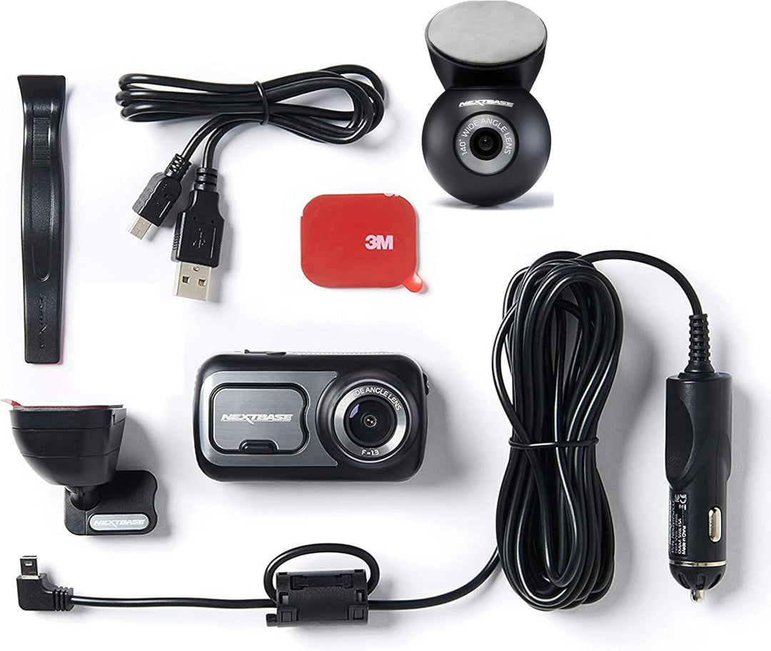 Nextbase 422GW Dashcam Auto Vorne Hinten - 280° / 360 Weitwinkel, 1440P/30fps HD WiFi 10Hz GPS Bluet