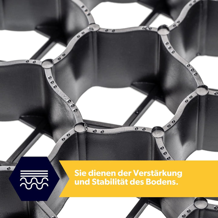 KADAX Paddockplatten aus Kunststoff, 60x40cm, 6 m², 2 Farben, Belastbarkeit bis zu 1000 t, Rasengitt