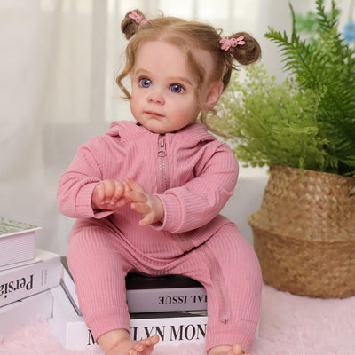 AIBAOLIAN Reborn Puppe 24 Zoll Reborn Baby Lebensecht Weiche Silikon Vinyl echt Reborn Baby Handgema