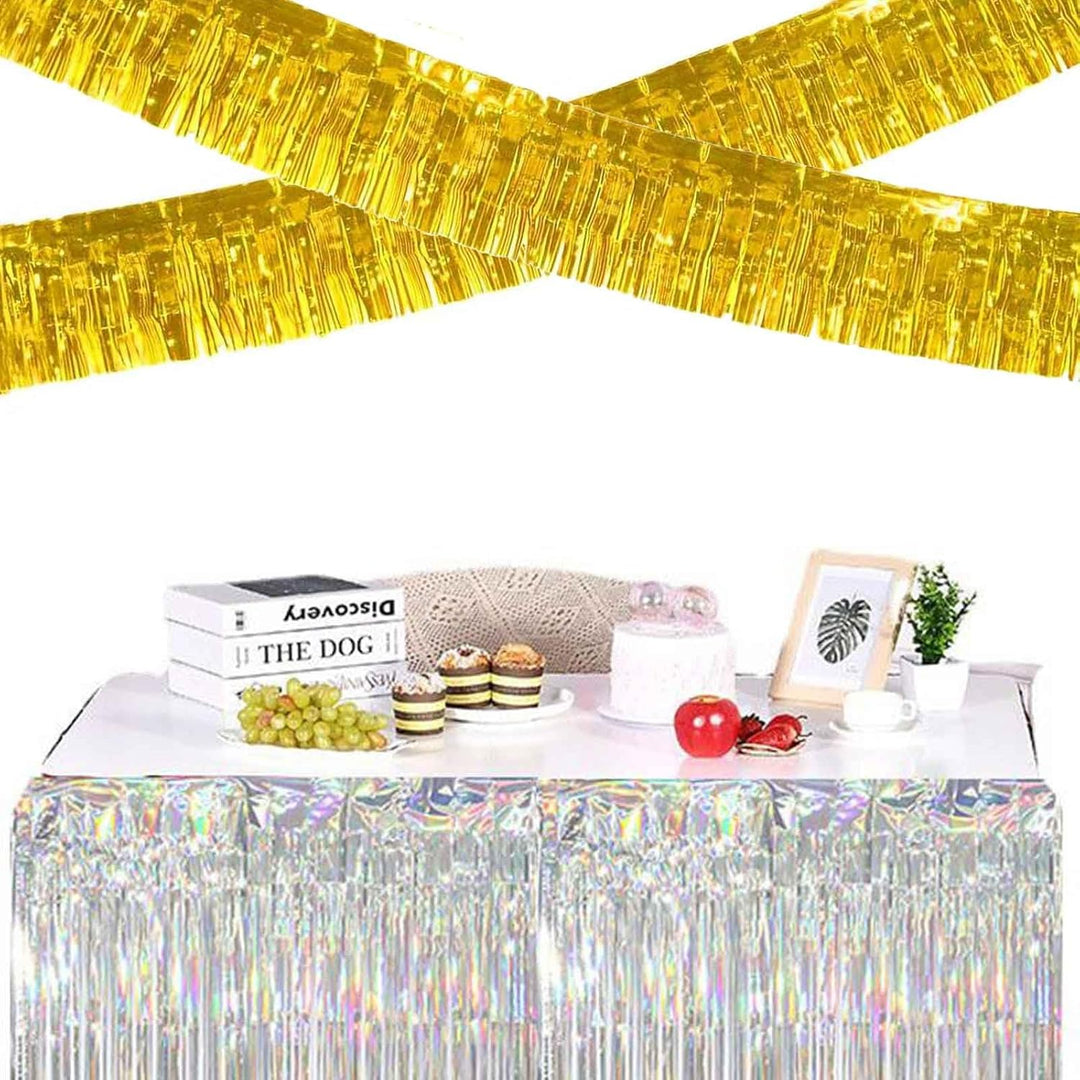We Moment Zone 6-Pakete Gold Fransen Girlande Metallic, Metallic-Folien-Fransengirlande Hängedekorat