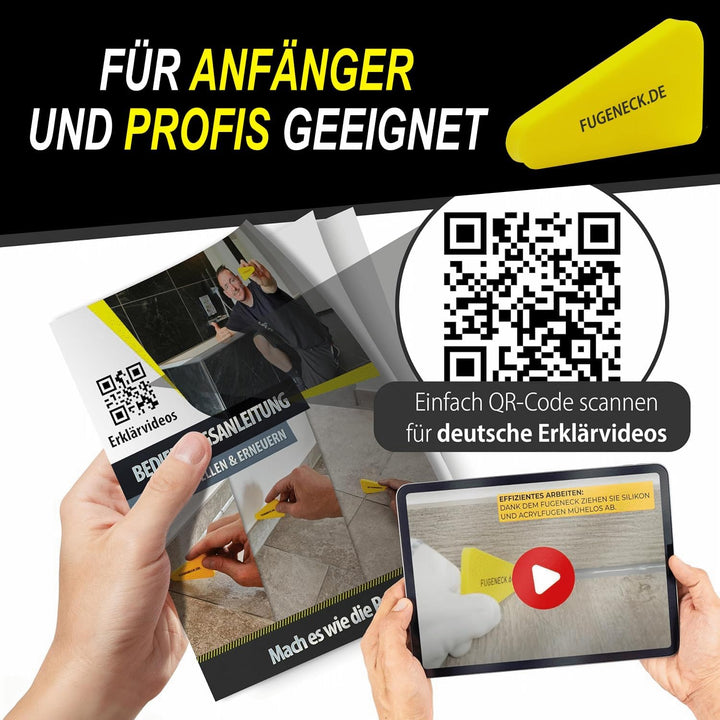 Profi Fugenabzieher - einzigartiges Design mit speziellen Überkanten - 3 verschiedene Fugengrössen -