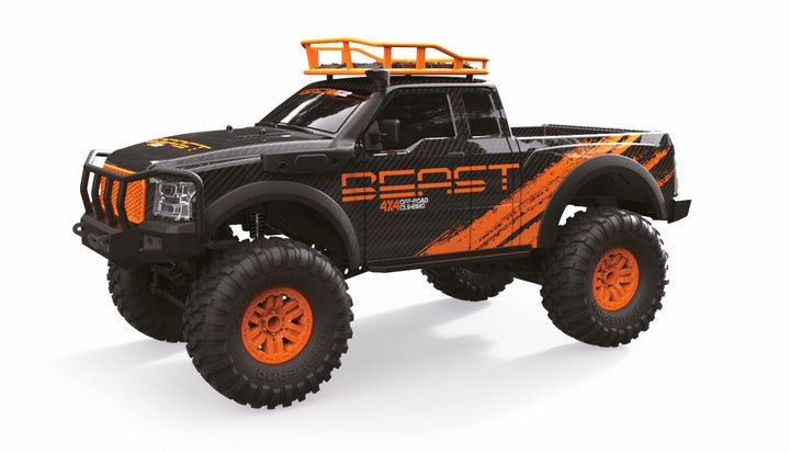 Amewi Climbing Beast Pick-Up Crawler 4WD 1:10 RTR, schwarz-orange, 22529