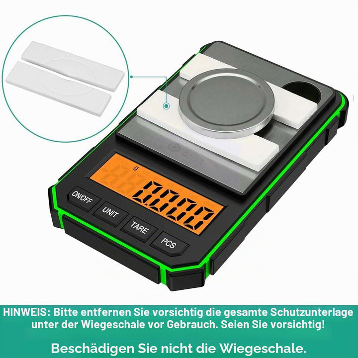 ORIA Feinwaage 0,001g, Digitale Milligramm Waage 50g / 0,001g, Digitale Taschenwaage mit LCD-Anzeige