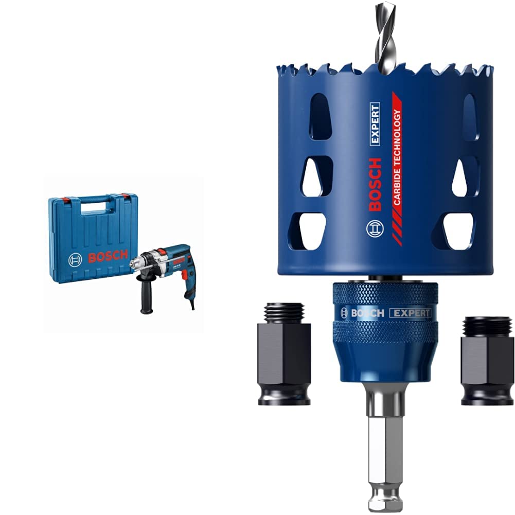 Bosch Professional GSB 16 RE Schlagbohrmaschine + Schnellspannbohrfutter 13 mm + Tiefenanschlag 210