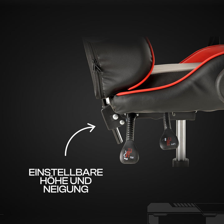 Baroni Home Gaming-Stuhl, ergonomischer Bürostuhl, gepolstert Gaming Sessel mit bequemer, Verstellba