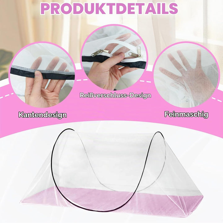Moskitonetz, Faltbar Moskitonetz Pop-up 200 x 100 x 70 cm, Fliegennetz Bett Geeignet für Campingunte