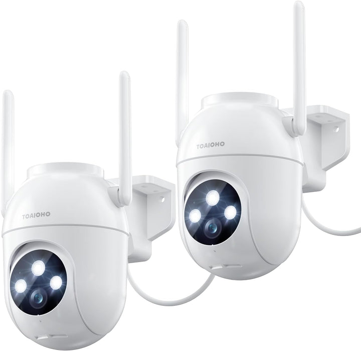2 Stück 5MP Überwachungskamera Aussen - Kamera Überwachung Aussen 2,4/5Ghz Wlan IP Kamera Outdoor Au