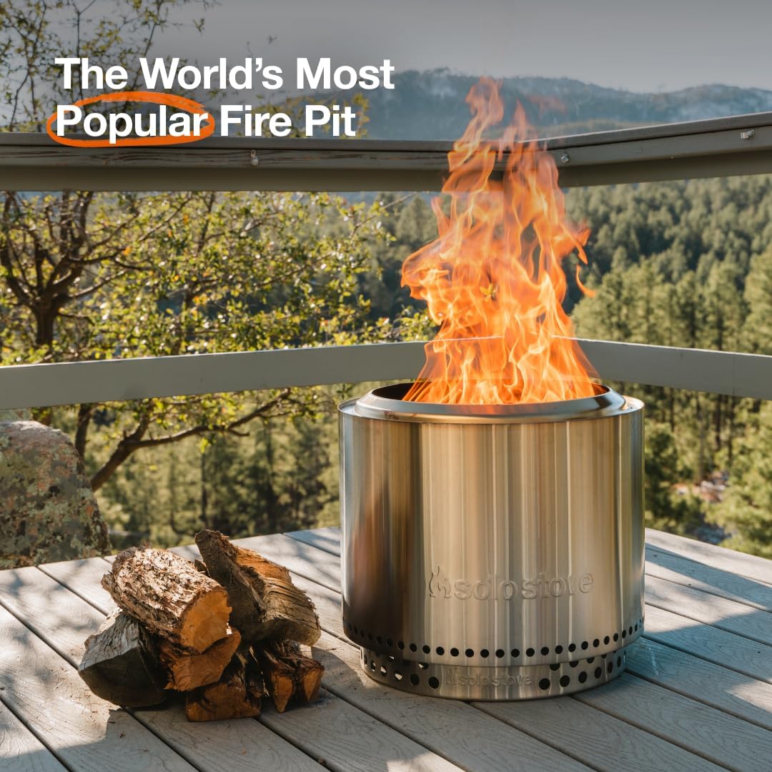 Solo Stove Feuerschale Bonfire Essential Set 2.0 | Inkl. Feuerstelle, Standfuss, Deckel, Mobile Feue