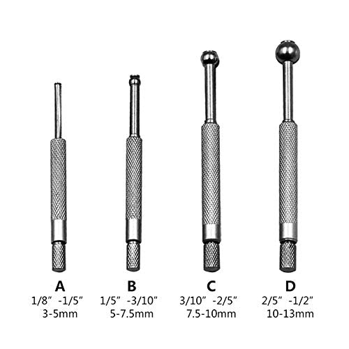 4pcs Teleskop-Bohrungsmessgerät Set, 3-13mm einstellbar Kleines Loch Vollkugel-Bohrungsmessgerät Kit