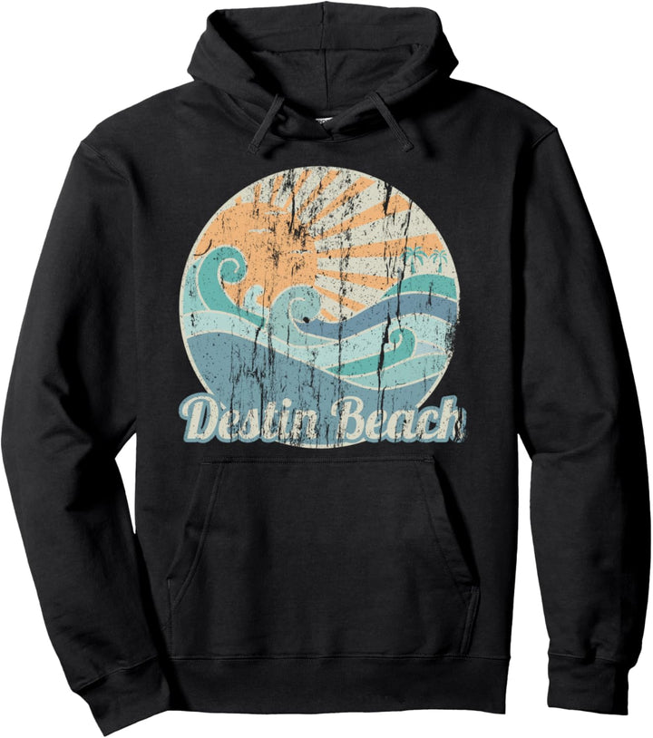 Destin Beach Strandgeschenk Retro Surferinsel Strand Pullover Hoodie