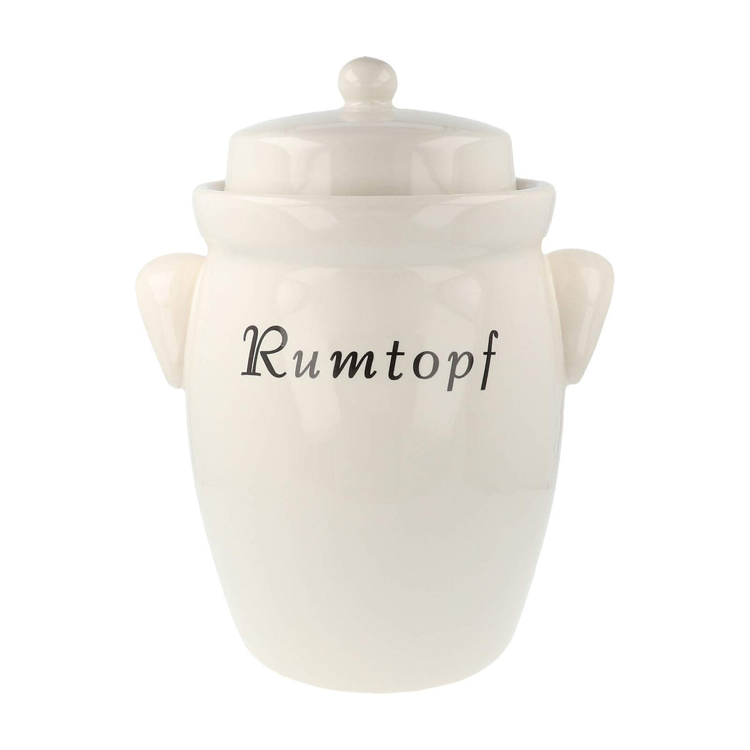 PureNature Rumtopf aus Keramik 5 Liter Creme ohne Dekor, Creme Ohne Dekor