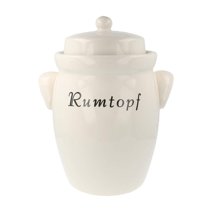 PureNature Rumtopf aus Keramik 5 Liter Creme ohne Dekor, Creme Ohne Dekor