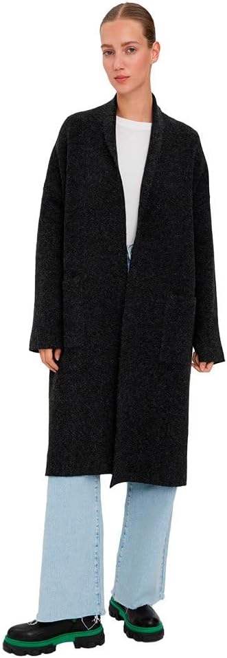VERO MODA Damen Vmcody Ls Coatigan Ga Noos Strickjacke XS Dark Grey Melange, XS Dark Grey Melange