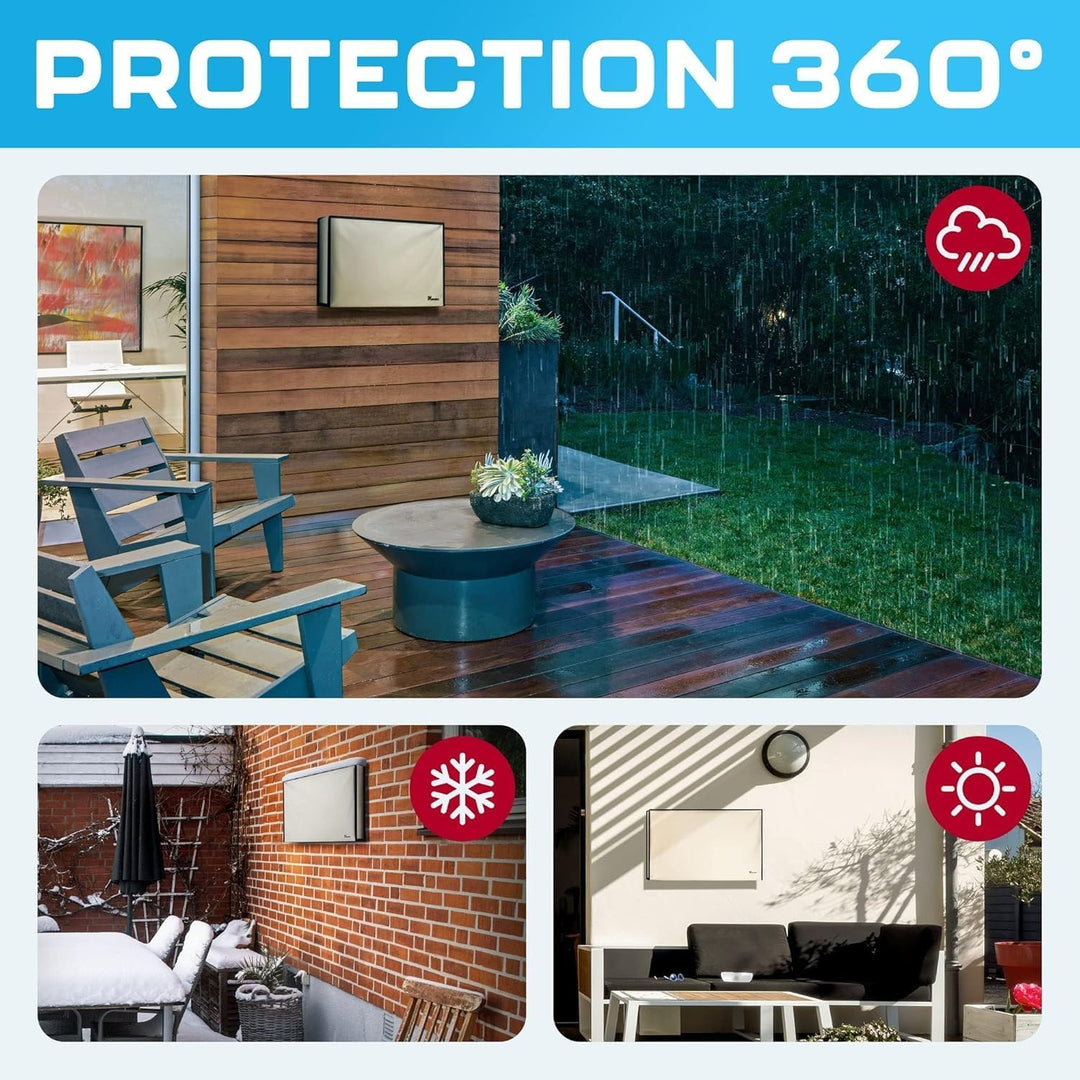 TV Abdeckung Outdoor 50 Zoll – Wetterfest Wasserdicht Staubdicht – Schutzhülle für Fernseher auf Ter