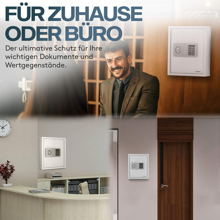 ACROPAQ Schlüsselschrank mit Zahlencode - Für bis zu 200 Schlüssel, Inkl. 200 Anhänger, Mit elektron