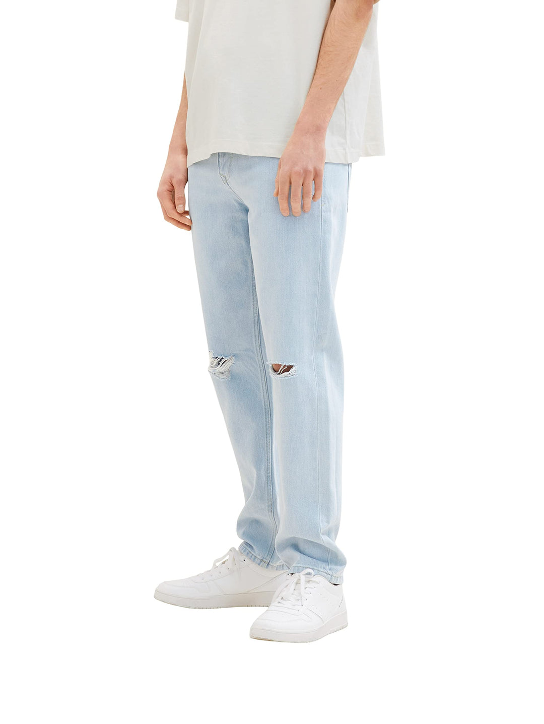 TOM TAILOR Denim Herren Loose Fit Jeans 30W / 34L 10117 - Used Bleached Blue Denim, 30W / 34L 10117