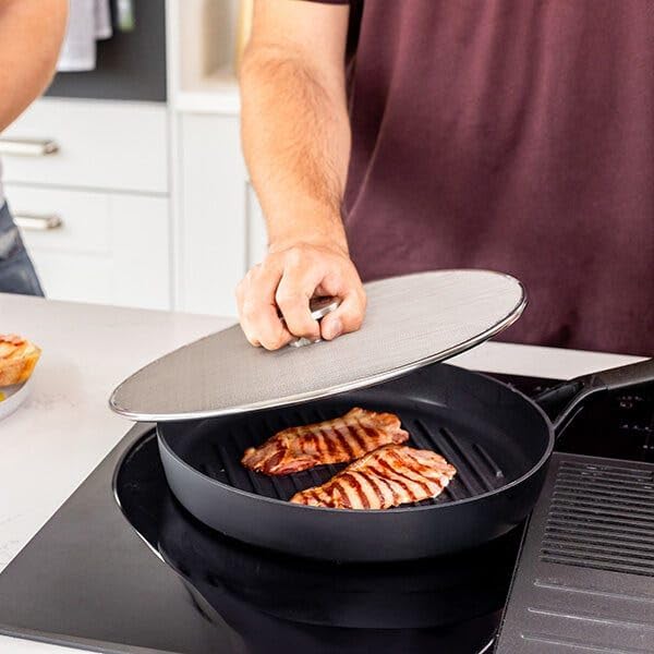 KitchenAid Spritzschutz, Edelstahl-Bratpfannen-Spritzschutz, hitzebeständiges Küchenwerkzeug zum Koc