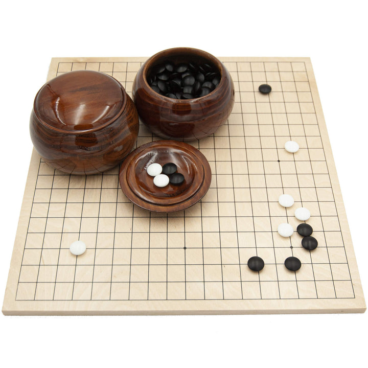 - Go-Set »Standard« mit Holzbrett, Glassteinen und