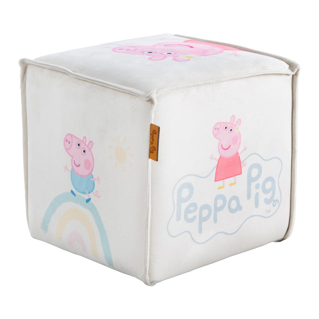 roba Kinderhocker im Peppa Pig Design - Sitzwürfel für Jungen & Mädchen ab 18 Monaten - Belastbar bi