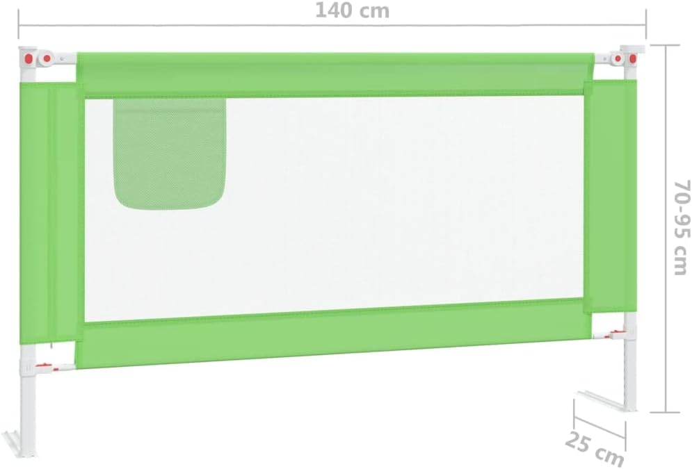 homiuse Kleinkind-Bettschutzgitter 140x25 cm Stoff Rausfallschutz Bett Bettumrandung Babybett Bettgi