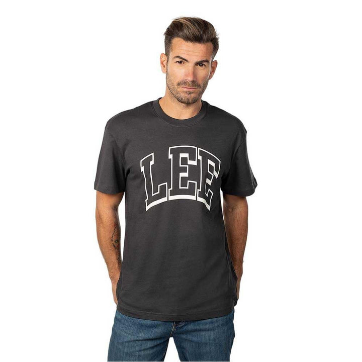 Lee Herren Varsity Tee Shirt S Washed Black, S Washed Black
