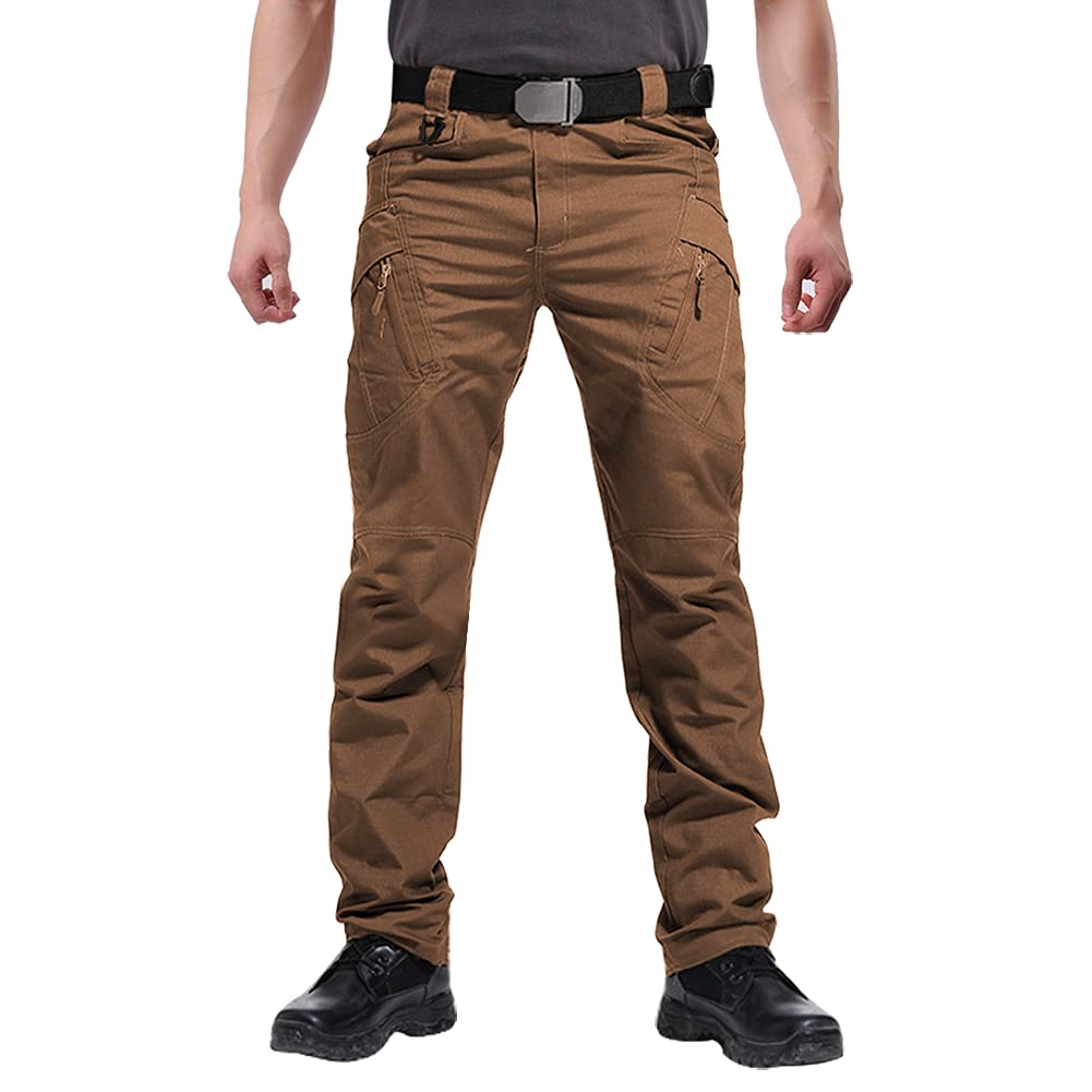 FEDTOSING Cargohose Herren Vintage Militär Tactical Hosen mit Stretch Arbeitshose Outdoor Viele Tasc