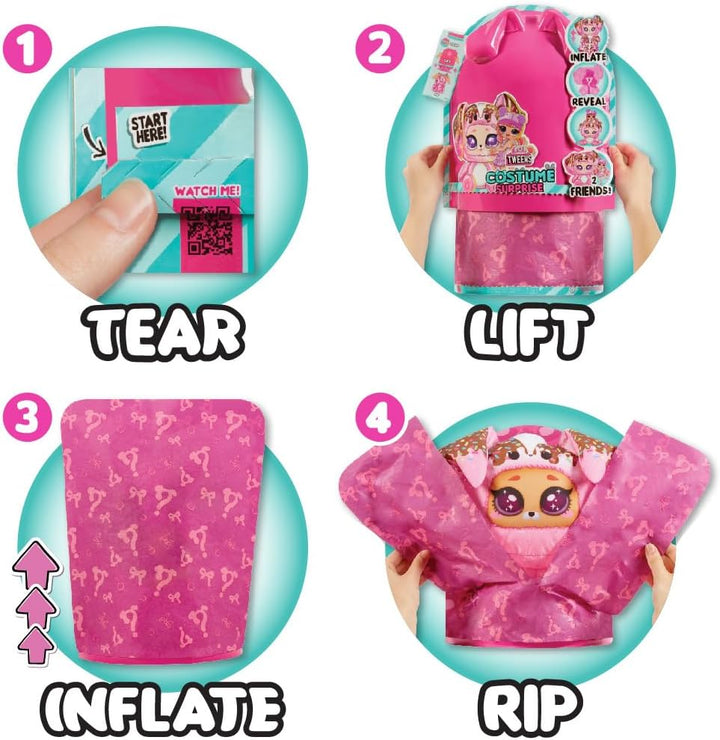 L.O.L. Surprise! Tweens Costume Surprise Ali Dance Modepuppe mit Aufblasbarem Rosa Welpenkostüm und
