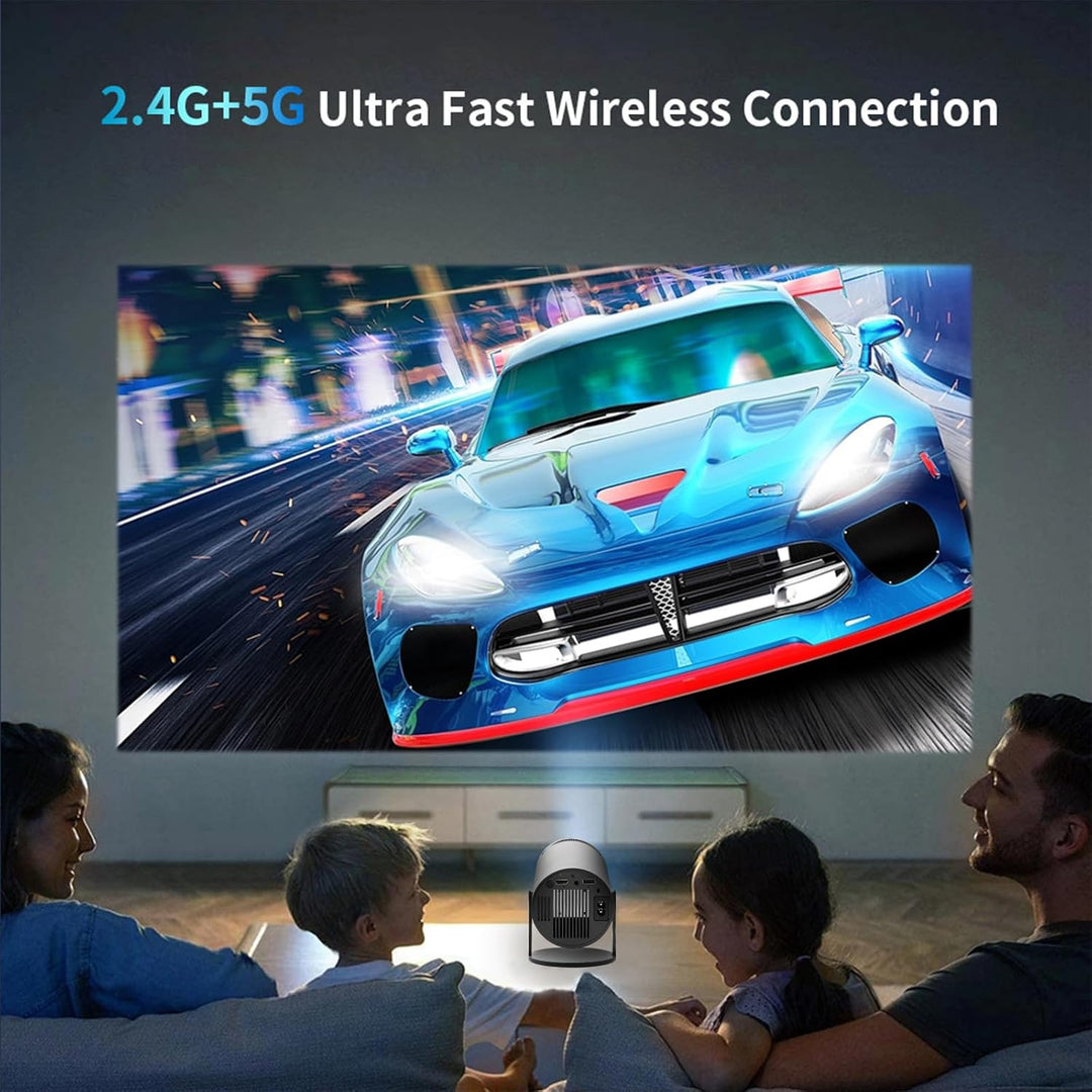Mini Beamer, Videoprojektor 5G WiFi Bluetooth Projector 4K 200 ANSI Smart Projector.130 Zoll Bildsch