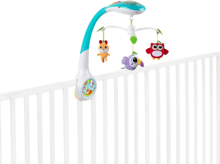 Chicco Magic Forest Baby Mobile mit Musik und Licht, Elektronische Spieluhr mit entspannender Musik