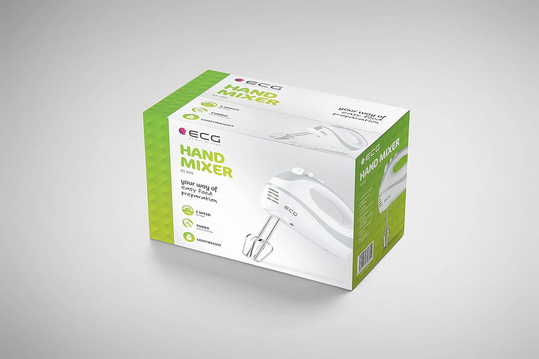 ECG RS 200 Handrührgerät, Kunststoff, Weiss/Grau