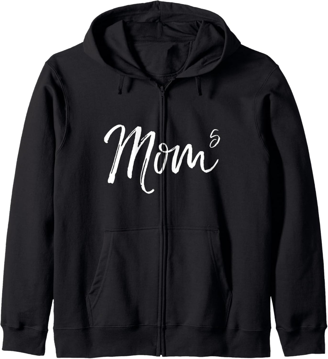Cute Mom of 5 Gift Quote Fun Fifth Child Announcement Mom^5 Kapuzenjacke
