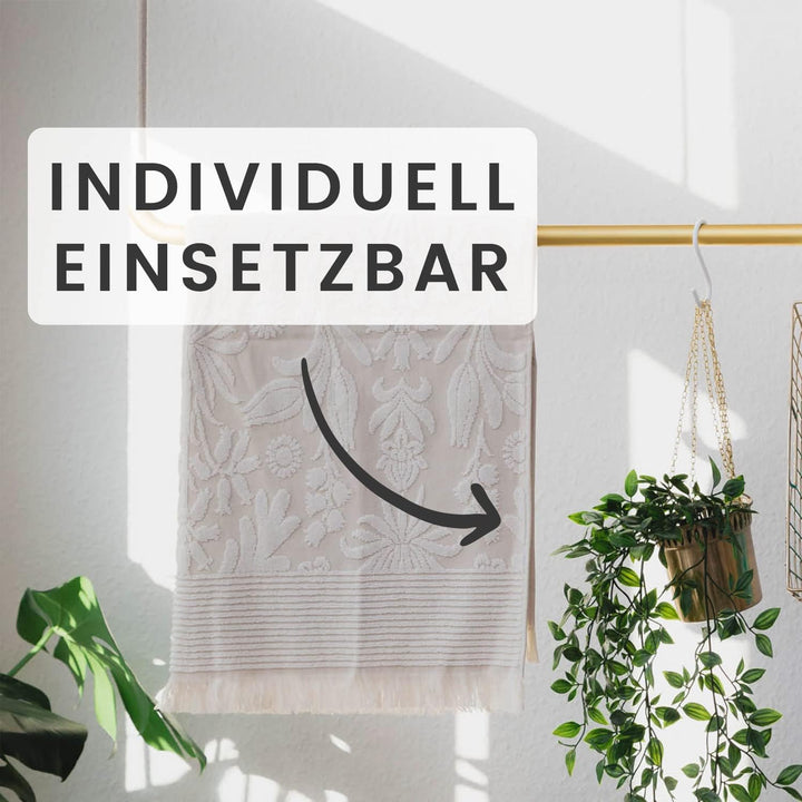 Kleiderstange zur Deckenmontage - 70 cm, Schwarz