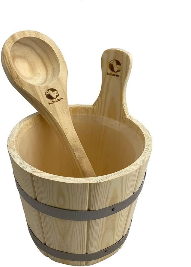 Sauna Zubehör Set Premium 5.0 Saunaset 6-teilig aus Kiefernholz