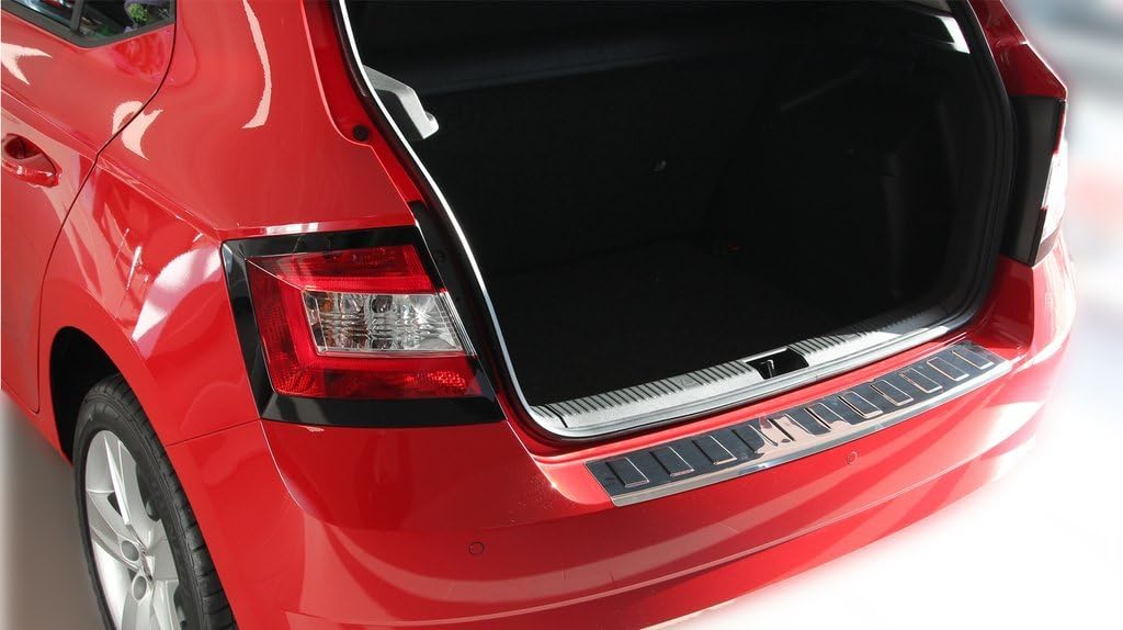 Ladekantenschutz Edelstahl CHROM kompatibel für SKODA FABIA III | ab 2014 | mit Abkantung | premium