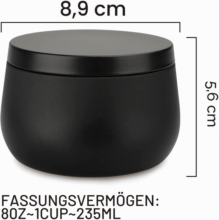 Kerzendosen aus Metall, 24 Stück, für die Kerzenherstellung, 8oz Mini-Kerzendosen DIY-Kerzenherstell