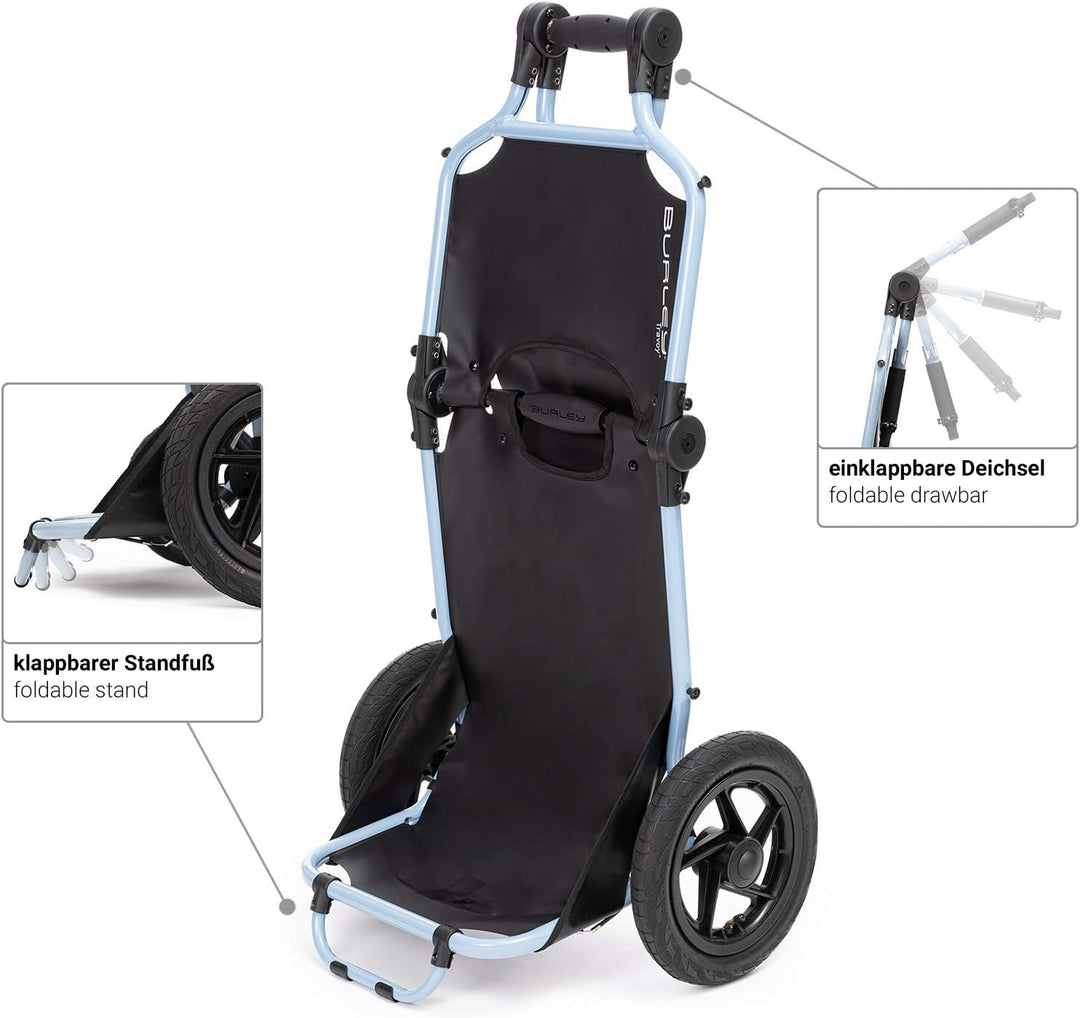 Qeedo Travoy Fahrrad Lastenanhänger (2020) Set Gepäcknetz - Cool Grey
