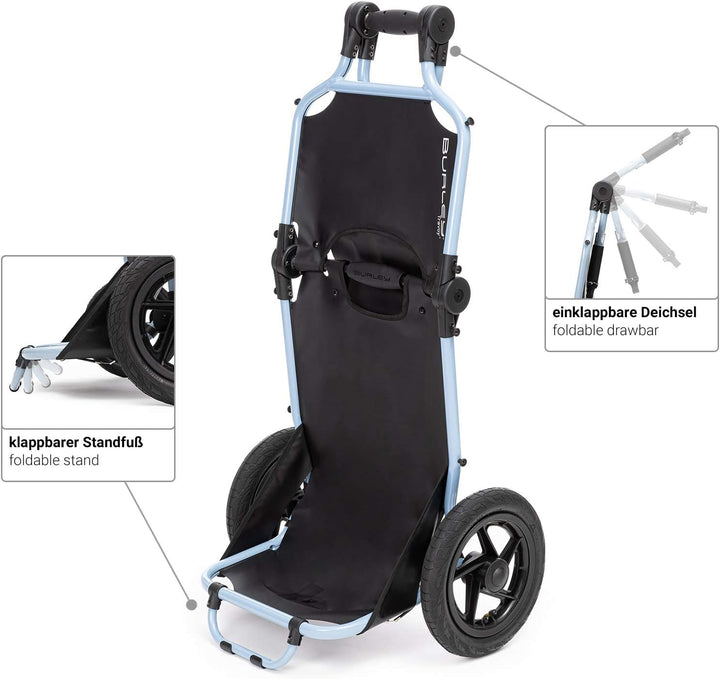 Qeedo Travoy Fahrrad Lastenanhänger (2020) Set Gepäcknetz - Cool Grey