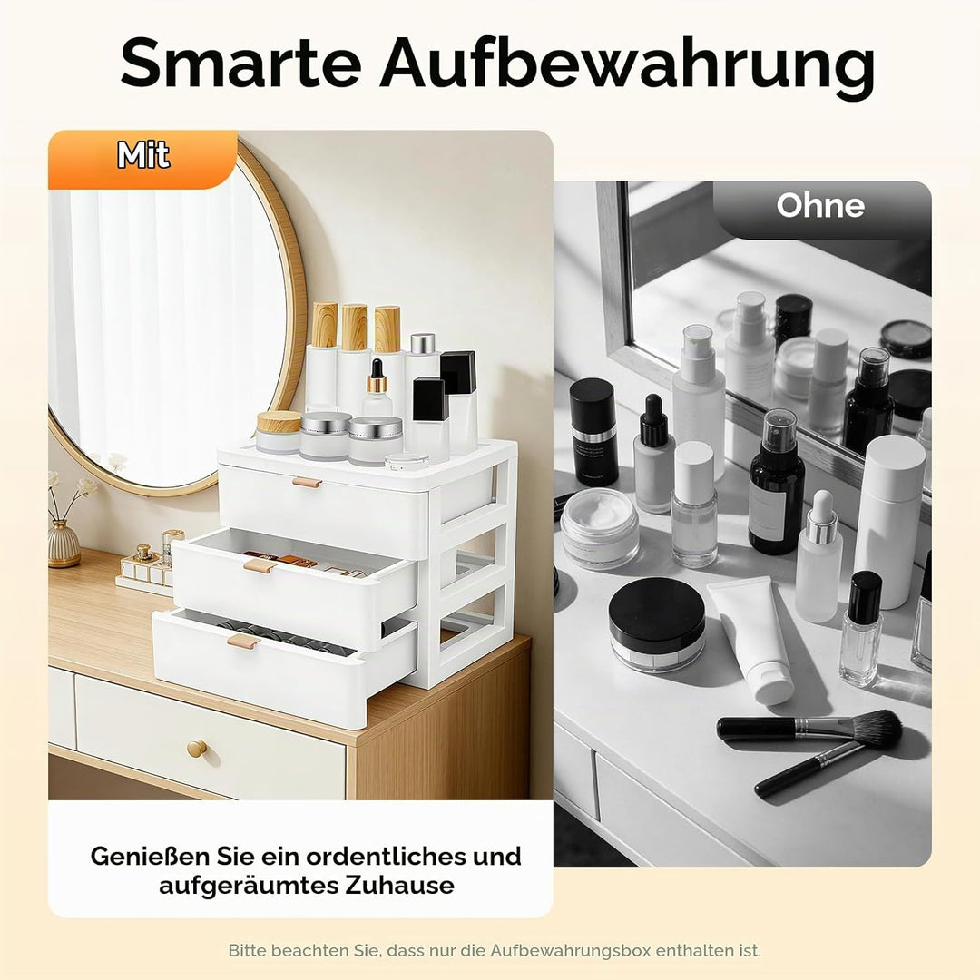Schreibtisch-Aufbewahrungsbox Schubladenbox Schreibtisch-Organizer Aufbewahrungs-Organizer mit 3 Sch